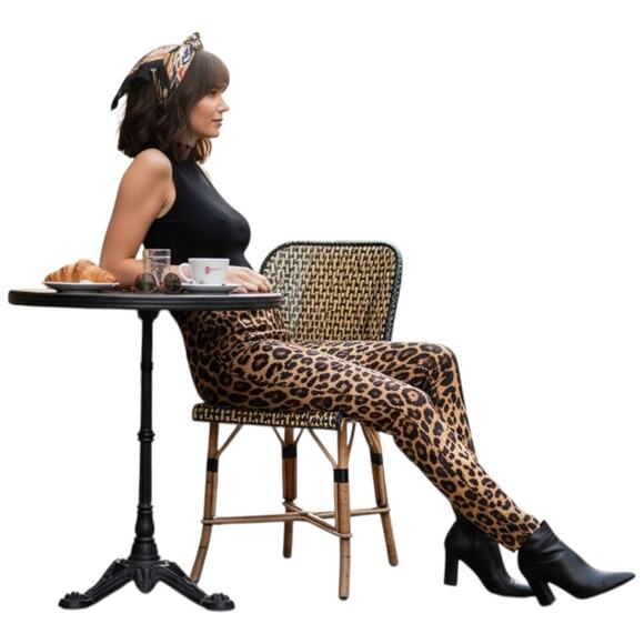 NWT Dolce & Gabbana AUTHENTIC Leopard Stretch Silk HR Skinny Pants Sz EU 40 US 2 - Picture 1 of 13